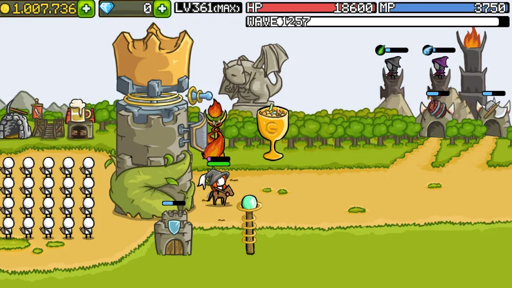 Grow Castle - Tower Defense (Гроу Касл)  [МОД Много монет] Screenshot 5