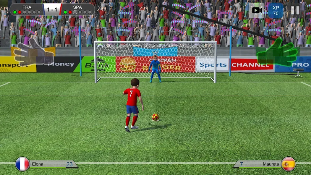 Pro Kick Soccer (Про Кик Сокер)  [МОД Unlimited Money] Screenshot 1