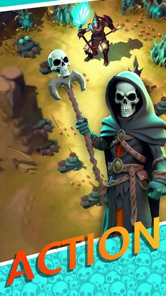 Necromancer Hero: Skeletons 3D (Некромантгерой)  [МОД Unlocked] Screenshot 1