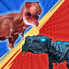 Взлом Dinosaur Monster Fight Battle (Бамбам Монстр Против 100 Дверей)  [МОД Много денег] - полная версия apk на Андроид