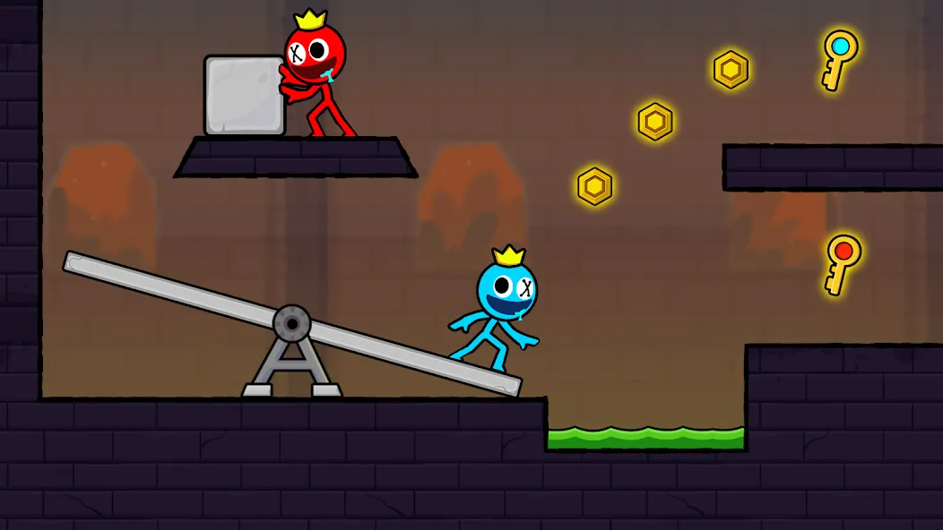 Red and Blue Stickman 2024 (Ред энд Блу Стикмен 2)  [МОД Menu] Screenshot 2