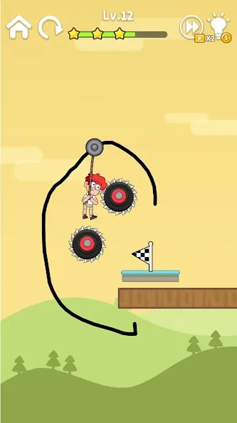 Zipline Rescue: Physics Game (Зиплайн Рескью)  [МОД Бесконечные монеты] Screenshot 2