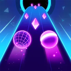 Скачать взломанную Rolling Twins: Music Ball Rush (Роллинг Твинс)  [МОД Все открыто] - последняя версия apk на Андроид