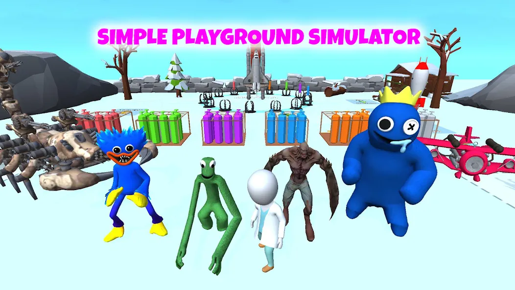 Grimace monster playground (Батл Плейграунд Монстерс)  [МОД Бесконечные деньги] Screenshot 4