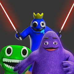 Взломанная Grimace monster playground (Батл Плейграунд Монстерс)  [МОД Бесконечные деньги] - стабильная версия apk на Андроид