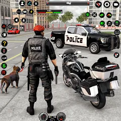 Взломанная US Police Car Parking - King  [МОД Mega Pack] - полная версия apk на Андроид