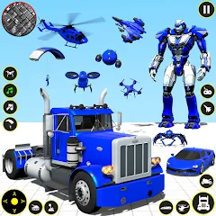 Взломанная Truck Game - Car Robot Games  [МОД Все открыто] - последняя версия apk на Андроид