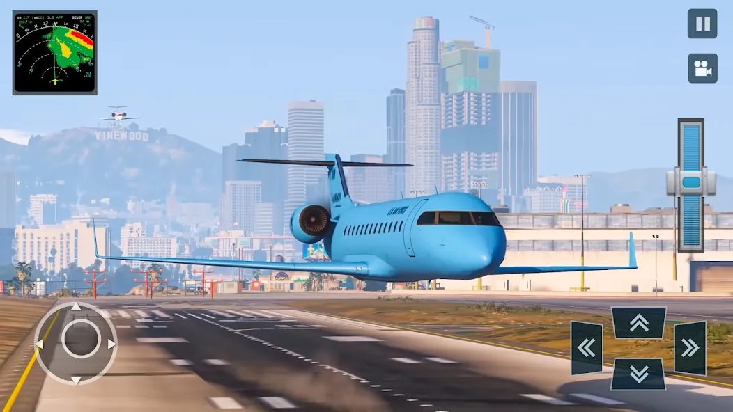 Real Plane Flying Simulator  [МОД Unlimited Money] Screenshot 4