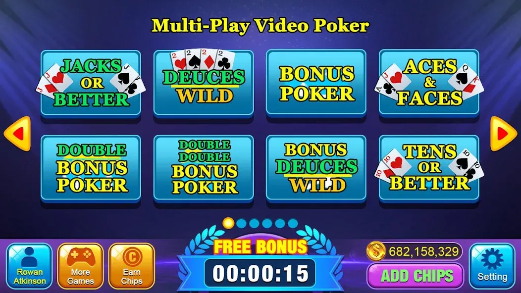 Video Poker Games - Multi Hand (Видео покер игры)  [МОД Все открыто] Screenshot 1