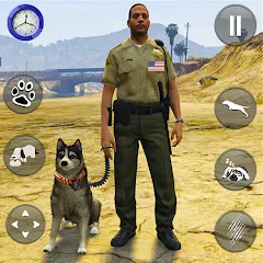 Скачать взломанную Toby Police Dog Sim: Dogs Game  [МОД Unlocked] - последняя версия apk на Андроид