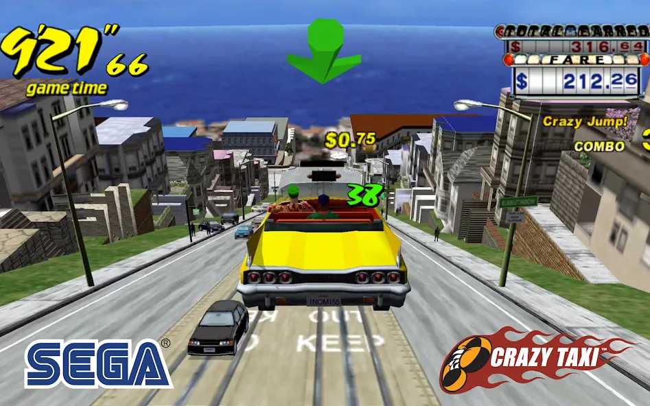 Crazy Taxi Classic (Крейзи Такси Классик)  [МОД Меню] Screenshot 4