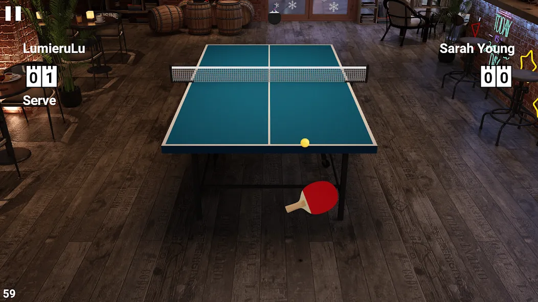 Virtual Table Tennis (Виртуальный настольный теннис)  [МОД Много денег] Screenshot 2