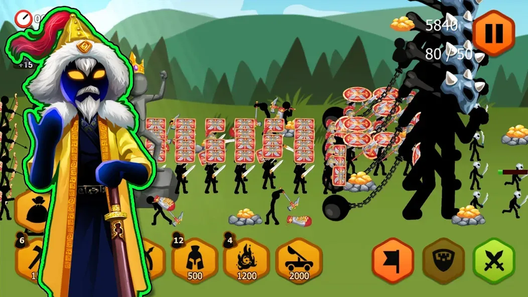 Stickman Battle 2: Empires War (Стикмен Битва 2)  [МОД Много монет] Screenshot 5