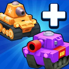 Взломанная Merge Tanks - Battle Game (Мердж Танкс)  [МОД Много денег] - стабильная версия apk на Андроид