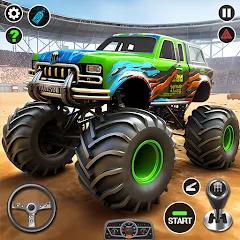 Скачать взлом 4x4 Monster Truck Racing Games (Монстр Трак Гонки игры)  [МОД Много монет] - полная версия apk на Андроид