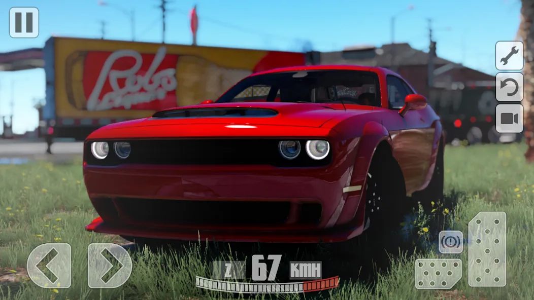 Simulator Dodge Demon Parking (Симулятор парковки  )  [МОД Unlimited Money] Screenshot 1