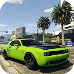 Взломанная Simulator Dodge Demon Parking (Симулятор парковки  )  [МОД Unlimited Money] - полная версия apk на Андроид