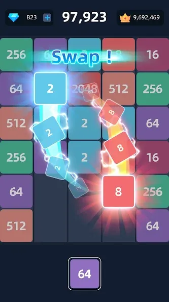 2048™ Merge Block Puzzle (Слияние блочных головоломок)  [МОД Много монет] Screenshot 2