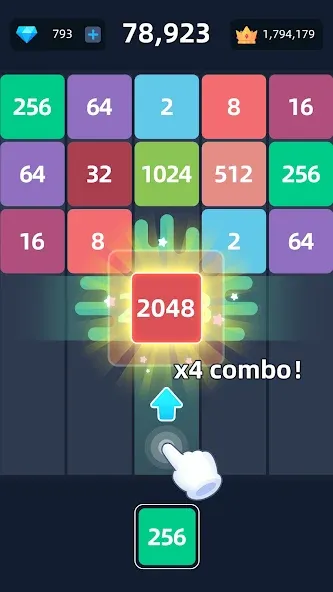 2048™ Merge Block Puzzle (Слияние блочных головоломок)  [МОД Много монет] Screenshot 4