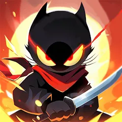 Взломанная Ninja Cat - Idle Arena (Крейзи Ниндзя Кэт)  [МОД Unlocked] - полная версия apk на Андроид