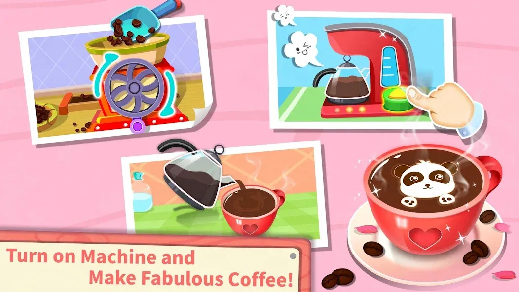 Baby Panda’s Summer: Café  [МОД Много монет] Screenshot 3