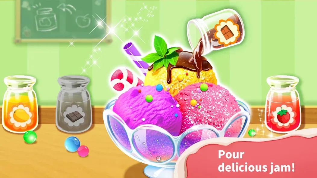 Baby Panda’s Ice Cream Shop  [МОД Бесконечные деньги] Screenshot 2