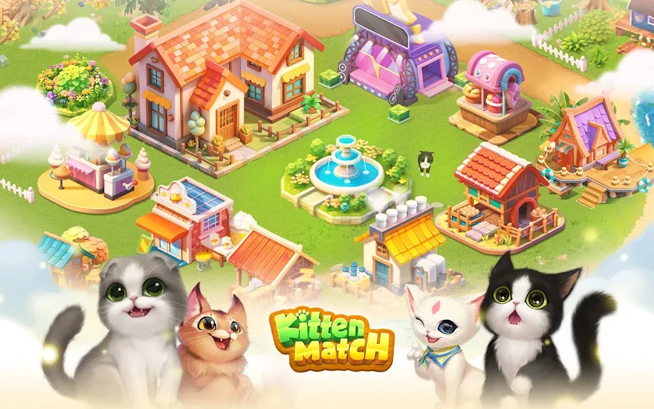 Kitten Match (Киттен Матч)  [МОД Unlimited Money] Screenshot 1