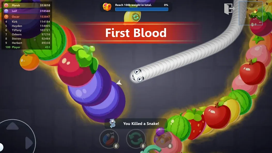 Snake War™ Hungry Worm.io Game (Снейк Вар)  [МОД Меню] Screenshot 2