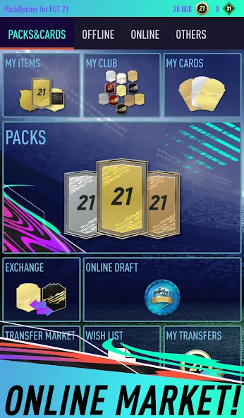 Pack Opener for FUT 21 (Пакопенер для  21)  [МОД Много монет] Screenshot 2