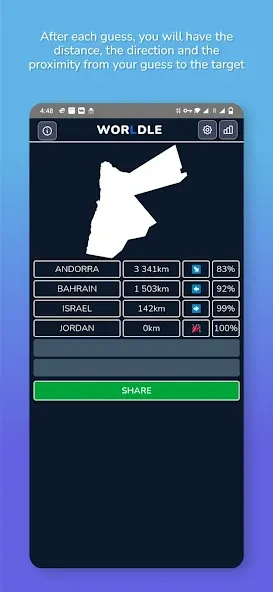 Worldle - Guess the Country (Ворлдле)  [МОД Unlimited Money] Screenshot 4