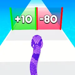 Взломанная Snake Run Race・3D Running Game (Снейк Ран Рейс)  [МОД Unlocked] - полная версия apk на Андроид