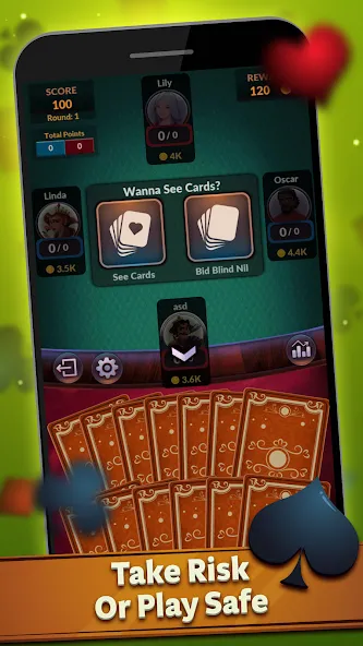 Spades - Offline Card Games (Спейдс)  [МОД Unlocked] Screenshot 3