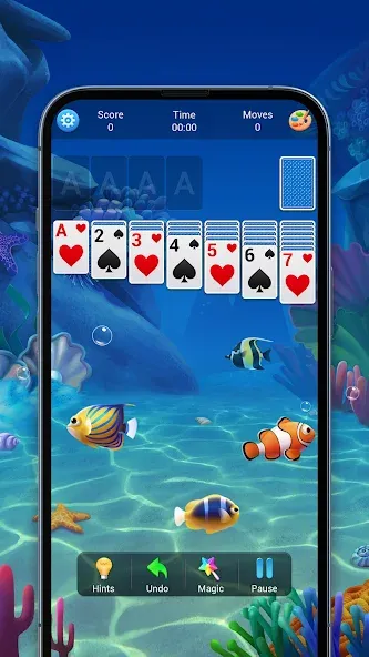 Solitaire, Klondike Card Games  [МОД Бесконечные монеты] Screenshot 1