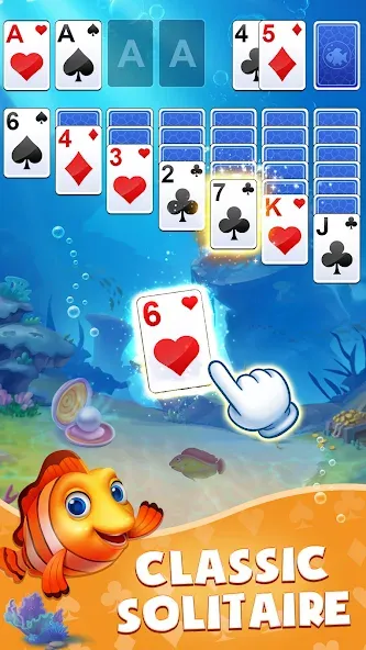 Solitaire: Fish Master (Солитер)  [МОД Много монет] Screenshot 1