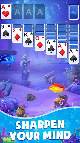 Solitaire: Fish Master (Солитер)  [МОД Много монет] Screenshot 2