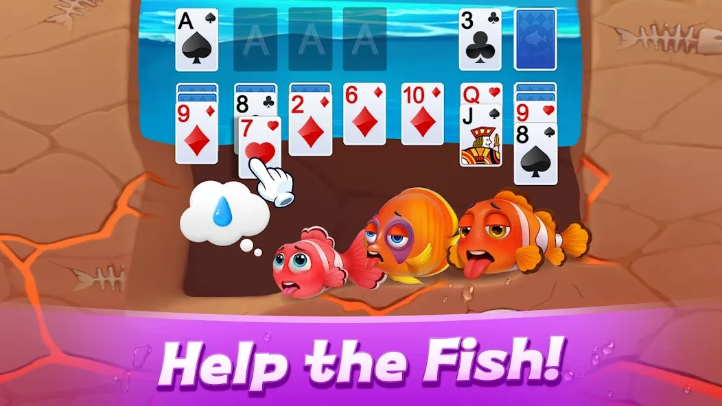 Solitaire 3D Fish  [МОД Все открыто] Screenshot 1