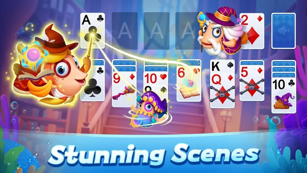 Solitaire 3D Fish  [МОД Все открыто] Screenshot 3