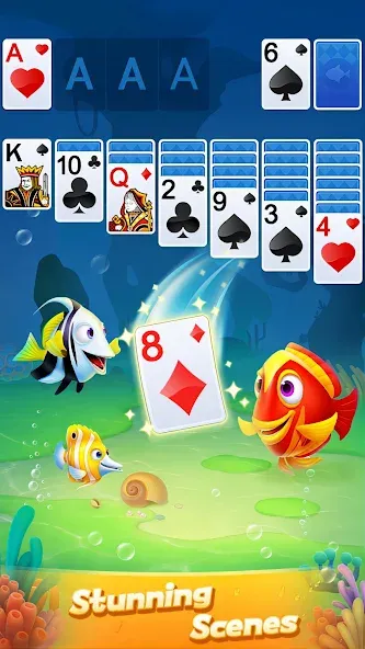 Solitaire 3D Fish  [МОД Все открыто] Screenshot 4