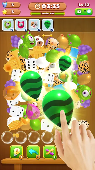 Match Triple Balloon (Матч Тройной Шарик)  [МОД Меню] Screenshot 2