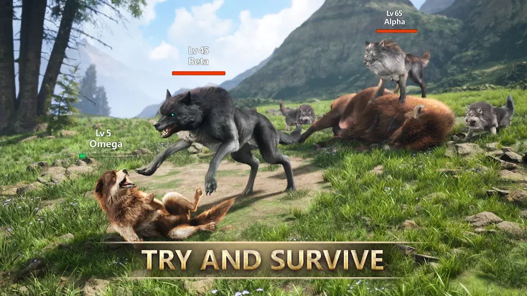 Wolf Game: Wild Animal Wars (Вулф Гейм)  [МОД Menu] Screenshot 1