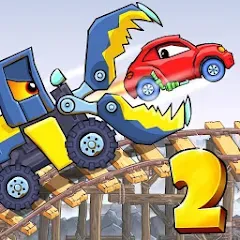 Скачать взломанную Car Eats Car 2 - Racing Game (Кар Еатс Кар 2)  [МОД Все открыто] - полная версия apk на Андроид