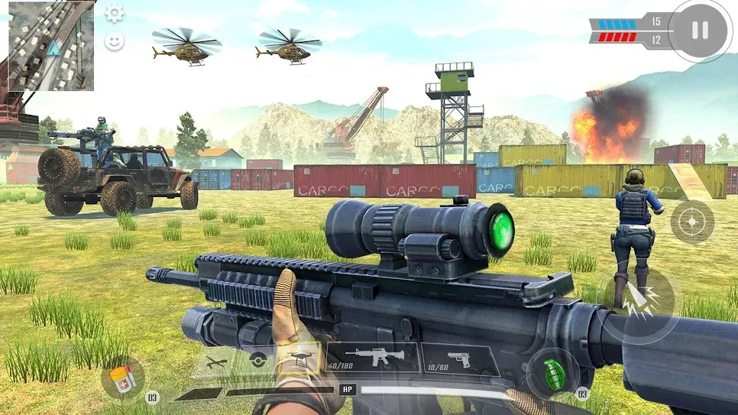 Commando War Army Game Offline  [МОД Много монет] Screenshot 4