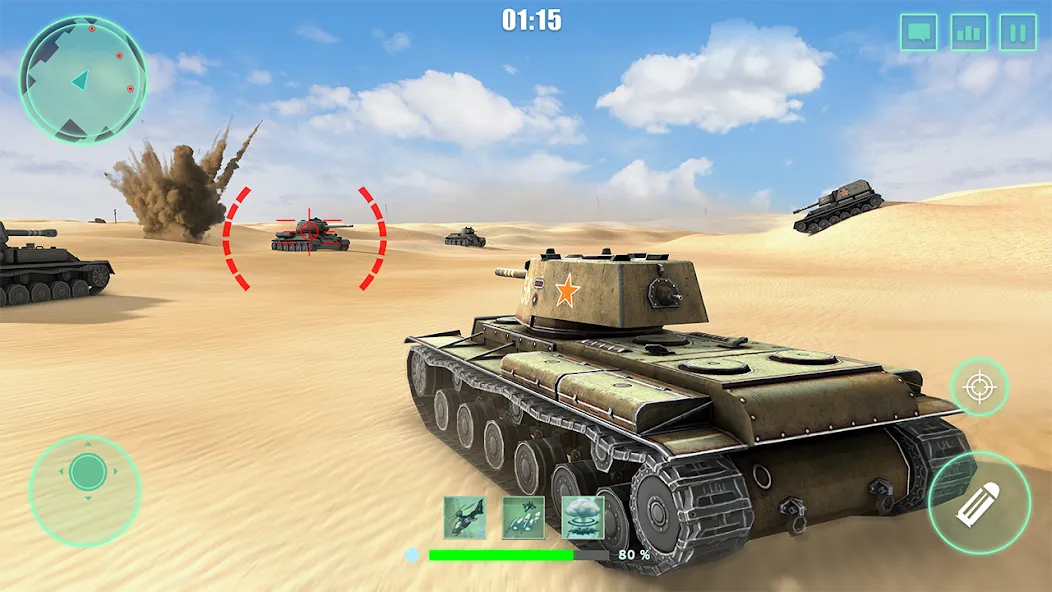 World Tanks War: Offline Games (Танковые военные машины Блиц)  [МОД Много денег] Screenshot 2