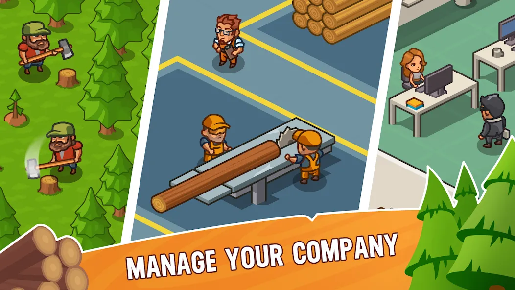 Lumber Inc Tycoon (Ламбер инк тайкун)  [МОД Unlocked] Screenshot 2