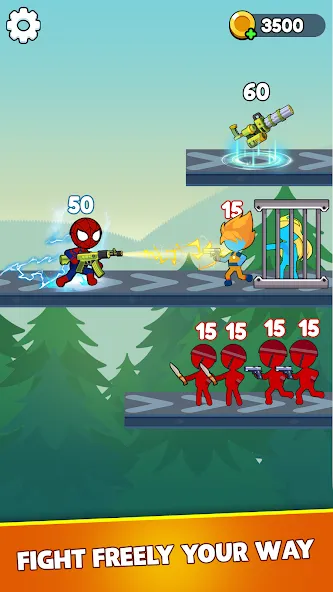 Stick Shooter: Battle Game (Стик Шутер)  [МОД Unlimited Money] Screenshot 1