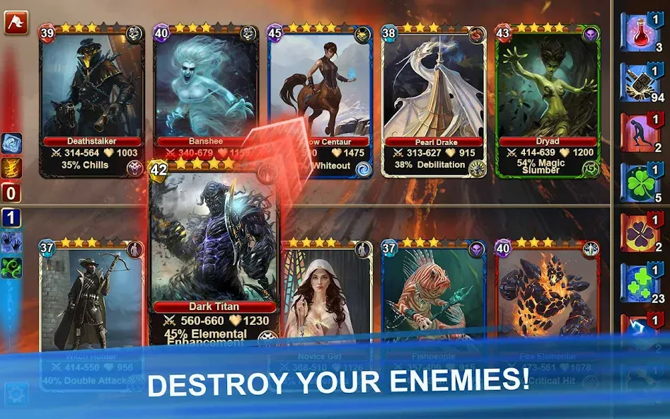 Blood of Titans: Card Battle  [МОД Меню] Screenshot 1