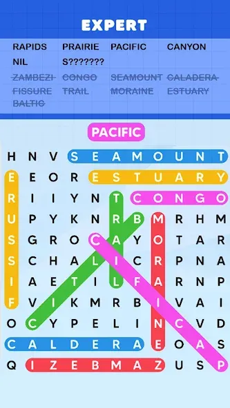 Word Search Puzzle Challenge (Уордсрч Пазл Челлендж)  [МОД Бесконечные деньги] Screenshot 2