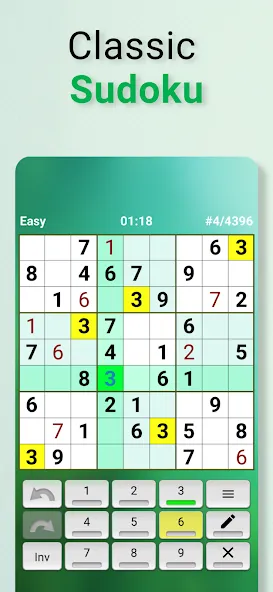 Sudoku offline (Судоку оффлайн)  [МОД Бесконечные деньги] Screenshot 1