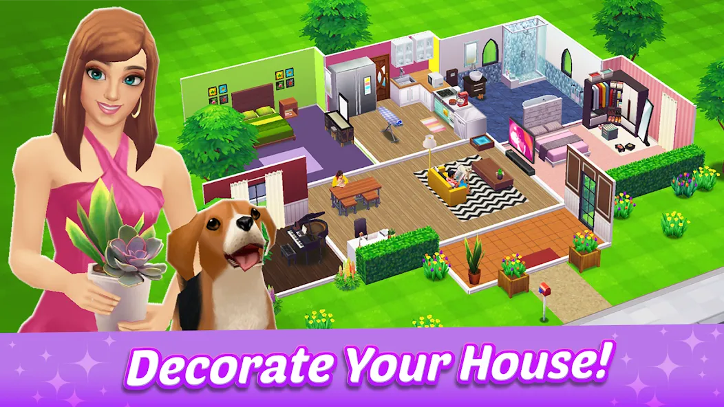 Home Street - Dream House Sim  [МОД Бесконечные монеты] Screenshot 1