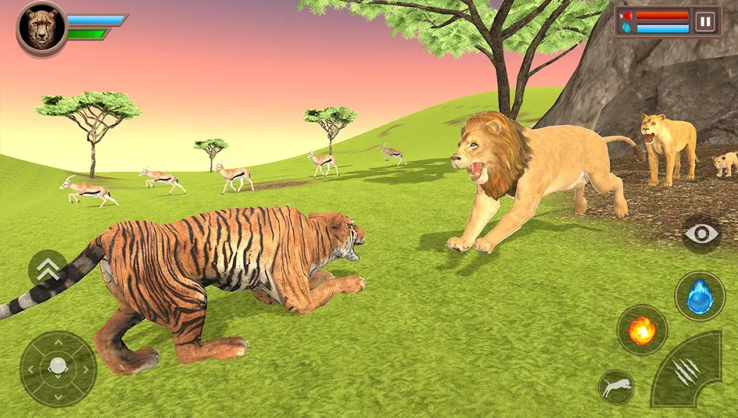 Savanna Safari: Land of Beasts (Саванна игра выживания животных)  [МОД Много монет] Screenshot 4